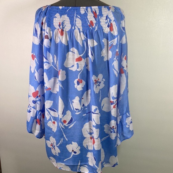 Zac & Rachel Long Flare Cuff Sleeve Elastic Neck Line Comfort Fit Top Size 1Xp - Picture 5 of 9